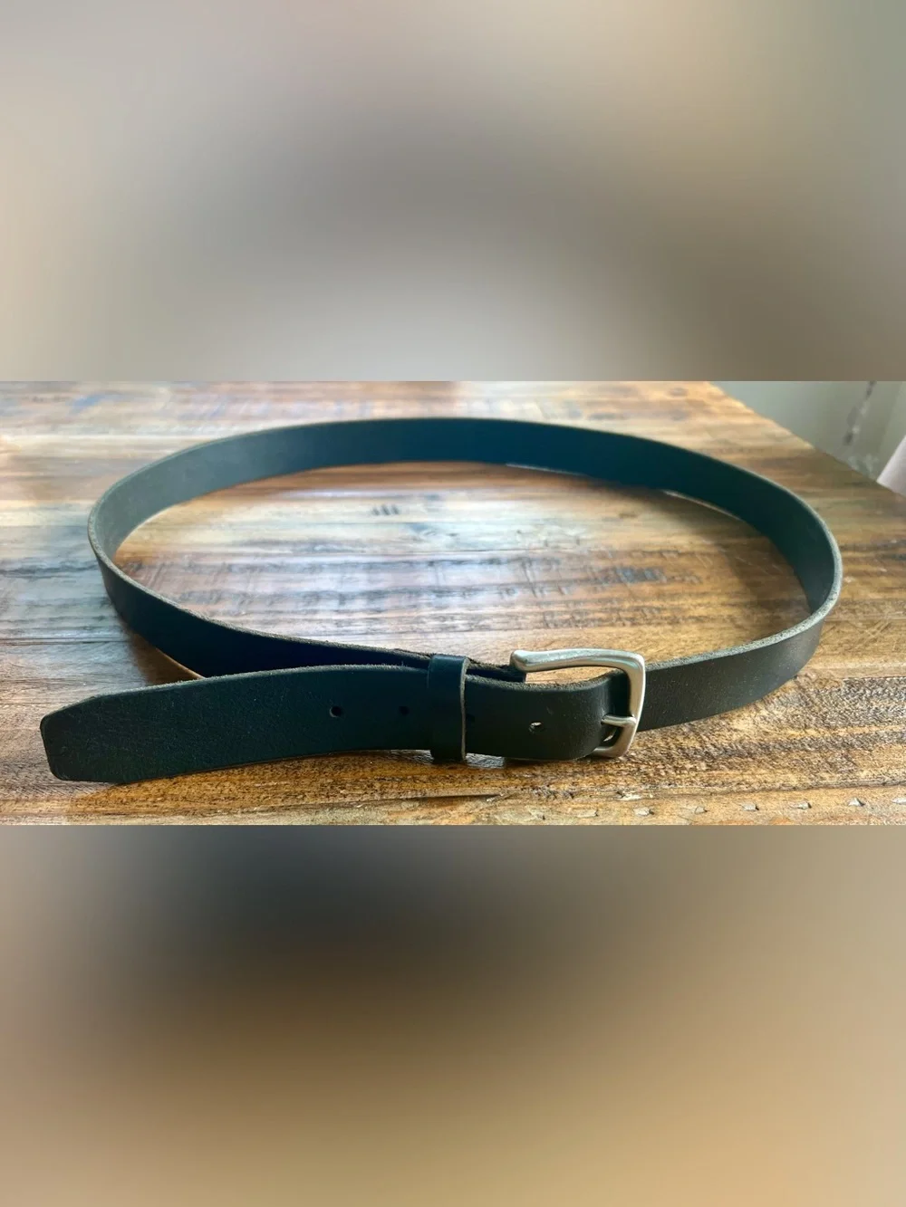Men's Eddie Bauer Black Belt w/ Silver Buckle
